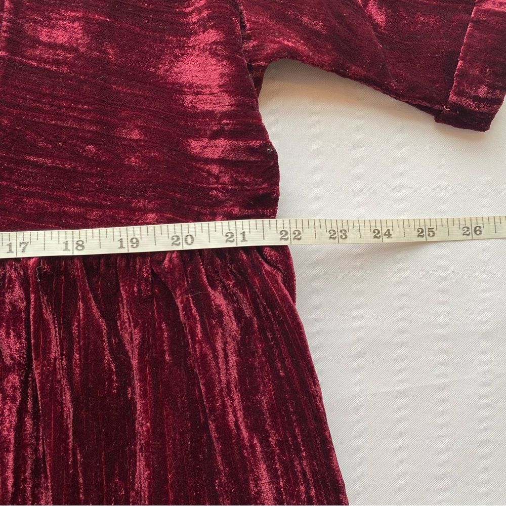 Natural Life Maroon Stella V-Neckline Crushed Velvet Boho Mini Dress Size Large - Picture 13 of 14